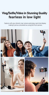 📱 Écran Selfie Magnétique Sans Fil pour Smartphone | Écran de Mise en Miroir pour Vlogging, iPhone & Android