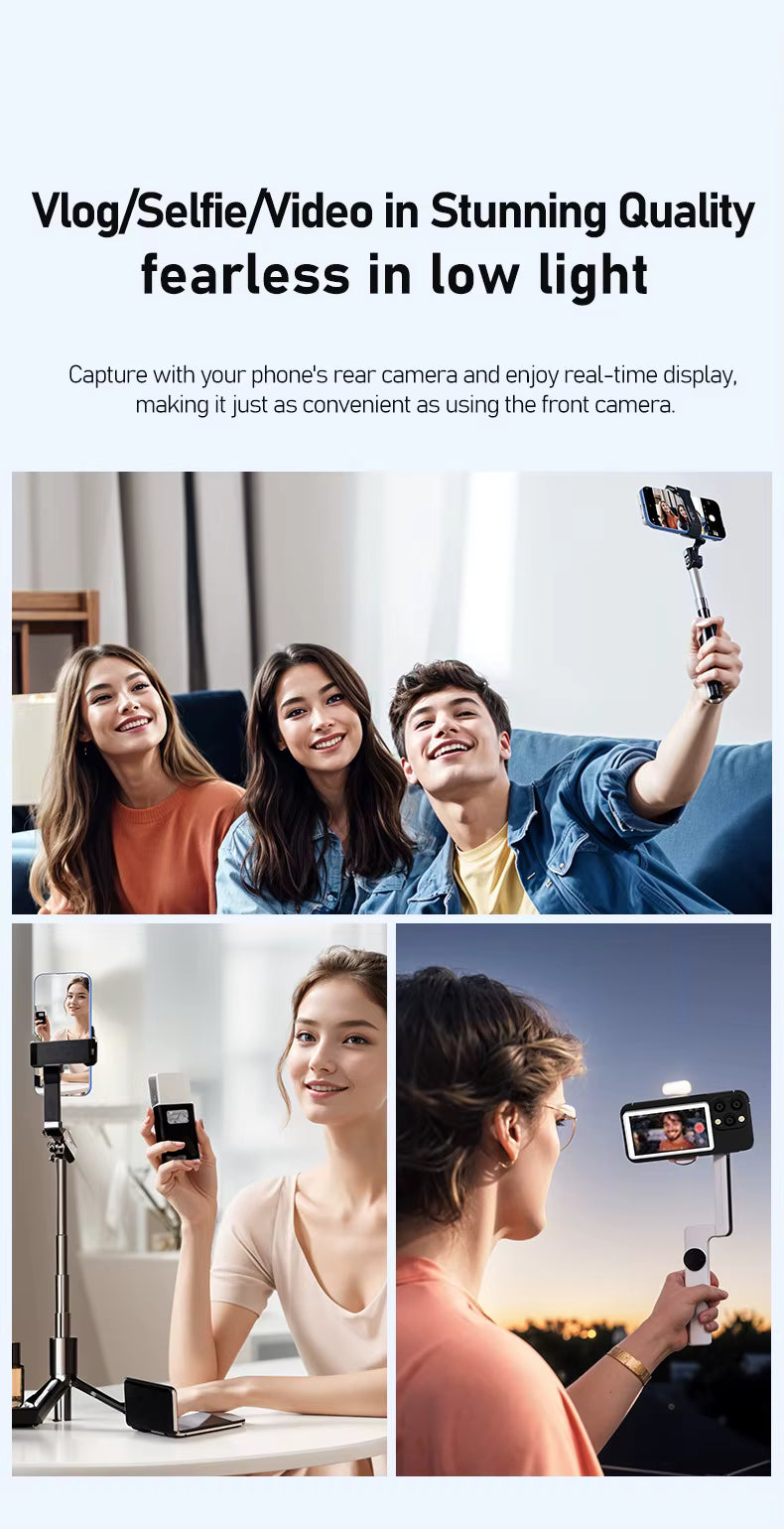 📱 Écran Selfie Magnétique Sans Fil pour Smartphone | Écran de Mise en Miroir pour Vlogging, iPhone & Android